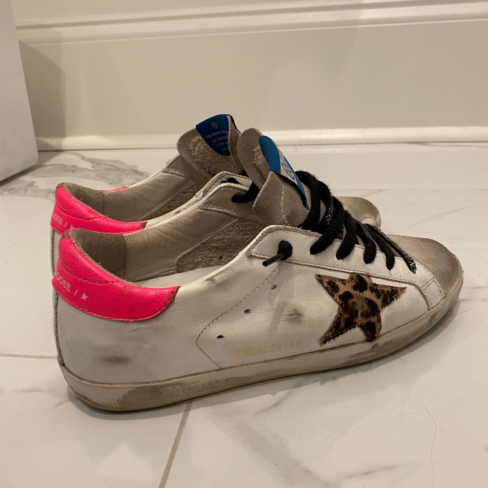 Pink/White/Leopard Superstar Golden Goose